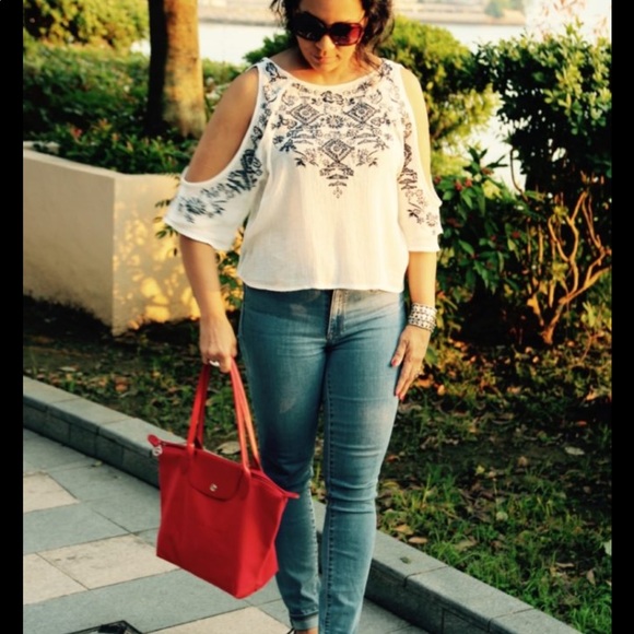 Divided Embroidered Top Sheer - Picture 9 of 9